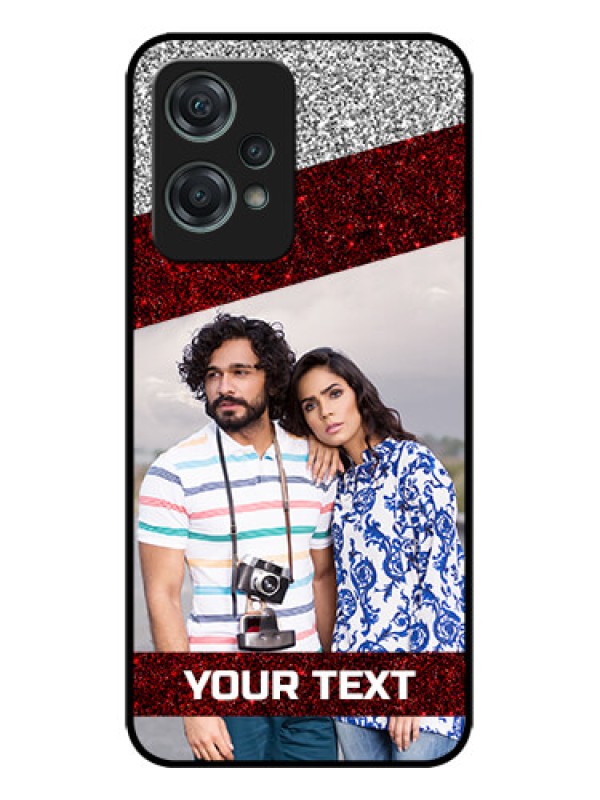 Custom OnePlus Nord CE 2 Lite 5G Custom Metal Phone CaseImage Holder With Glitter Strip Design
