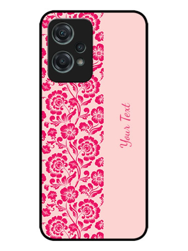 Custom OnePlus Nord CE 2 Lite 5G Custom Metal Phone CaseAttractive Floral Pattern Design