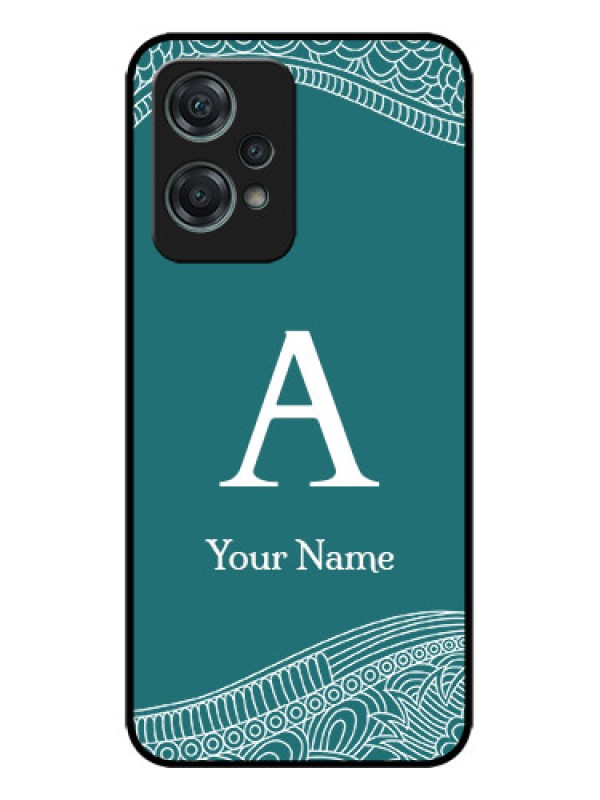 Custom OnePlus Nord CE 2 Lite 5G Custom Metal Phone CaseLine Art Pattern With Custom Name Design