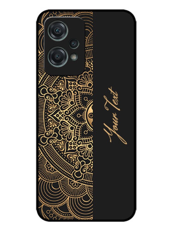 Custom OnePlus Nord CE 2 Lite 5G Custom Metal Phone CaseMandala Art With Custom Text Design