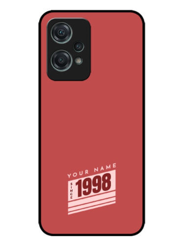 Custom OnePlus Nord CE 2 Lite 5G Custom Metal Phone CaseRed Custom Year Of Birth Design