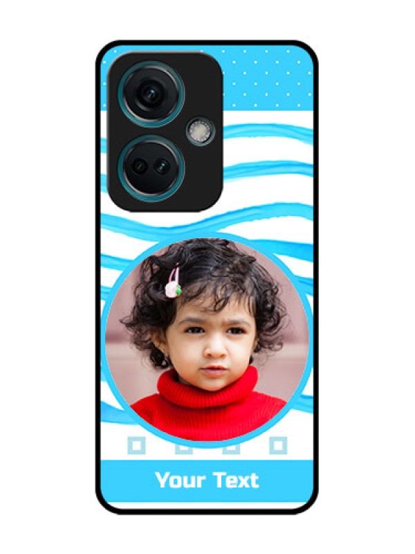 Custom Nord CE 3 5G Custom Metal Phone Case - Simple Blue Case Design