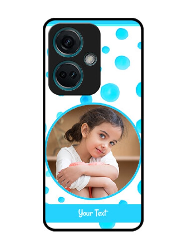 Custom Nord CE 3 5G Custom Metal Phone Case - Blue Bubbles Pattern Design