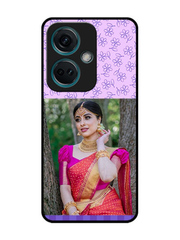 Custom Nord CE 3 5G Custom Metal Phone Case - Purple Floral Design