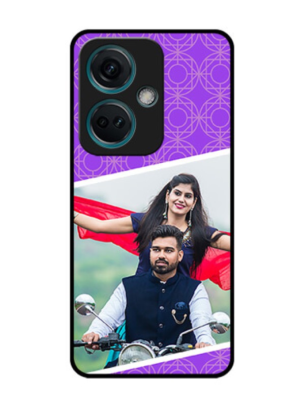 Custom Nord CE 3 5G Custom Metal Phone Case - Violet Color Pattern Design