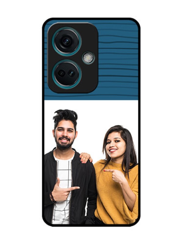 Custom Nord CE 3 5G Custom Metal Phone Case - Blue Pattern Cover Design