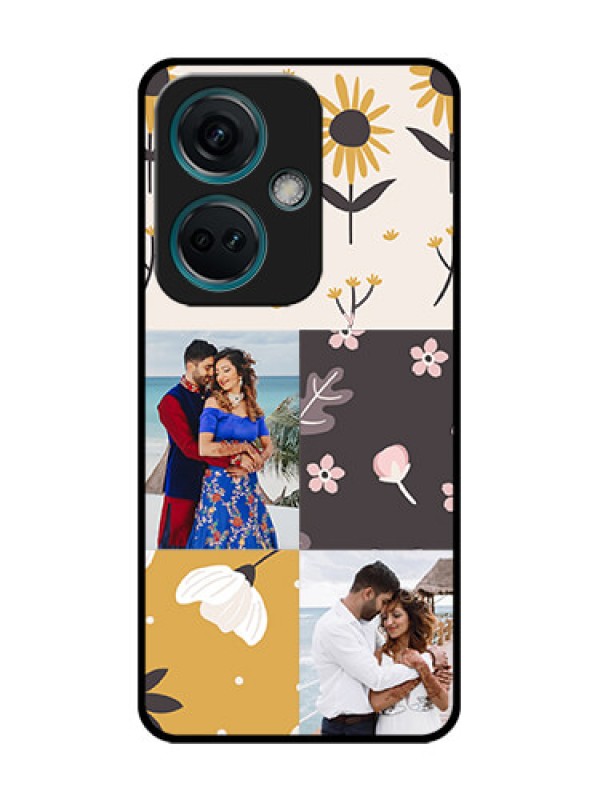 Custom Nord CE 3 5G Custom Metal Phone Case - 3 Images With Floral Design