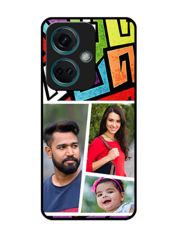 Custom Nord CE 3 5G Custom Metal Phone Case - Graffiti Pattern Design
