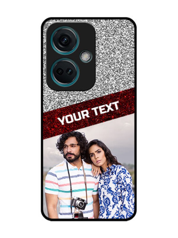 Custom Nord CE 3 5G Custom Metal Phone Case - Image Holder With Glitter Strip Design