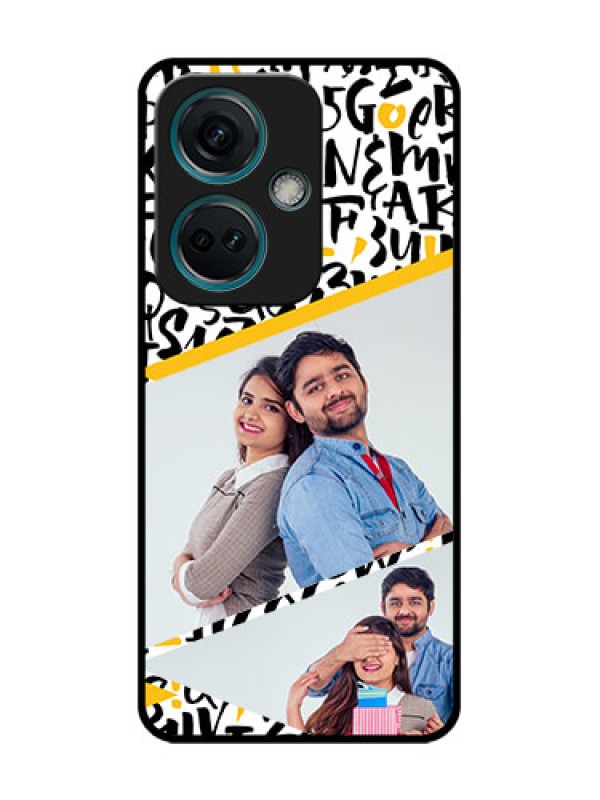 Custom Nord CE 3 5G Custom Metal Phone Case - Letters Pattern Design