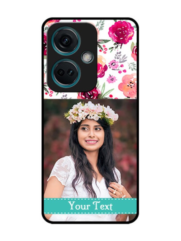 Custom Nord CE 3 5G Custom Metal Phone Case - Water Colors Floral Design