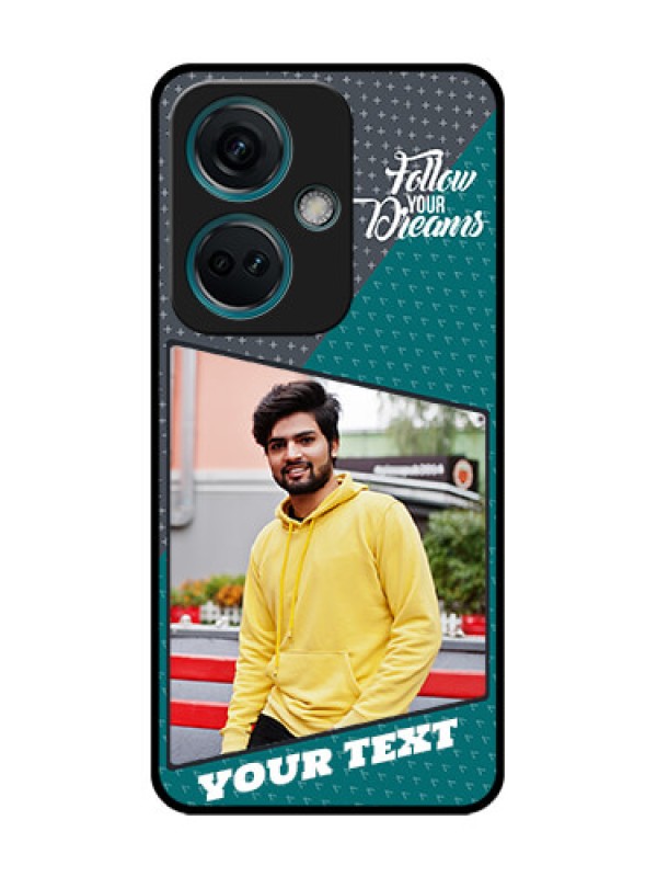 Custom Nord CE 3 5G Custom Metal Phone Case - Background Pattern Design With Quote