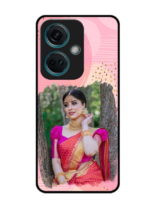 Custom Nord CE 3 5G Custom Metal Phone Case - Gold Glitter Splash Design