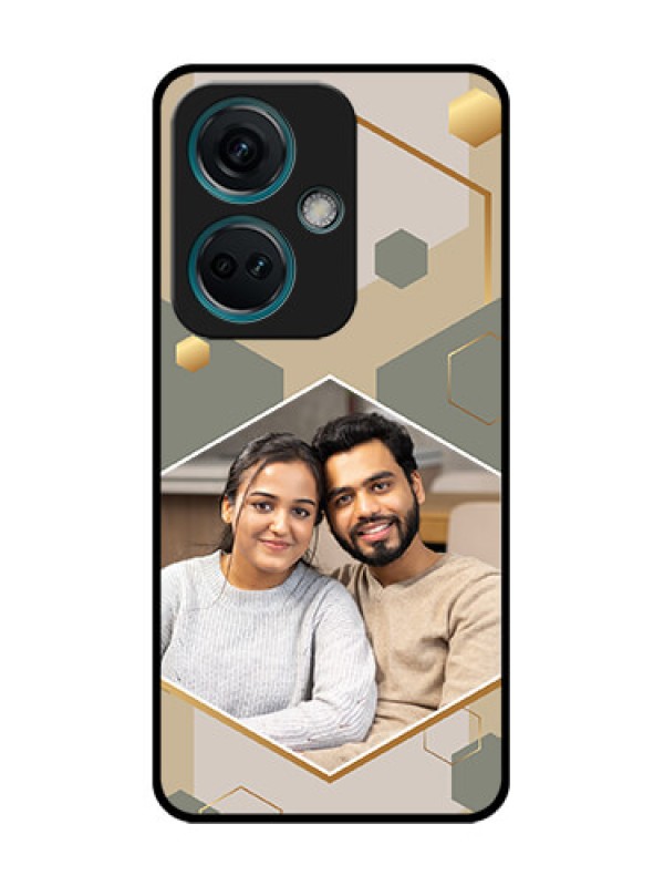 Custom Nord CE 3 5G Custom Metal Phone Case - Stylish Hexagon Pattern Design