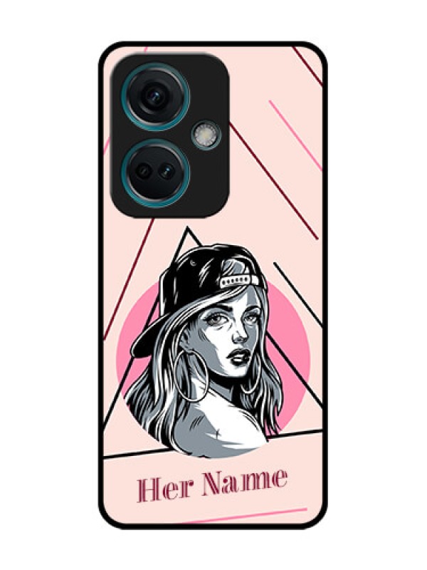 Custom Nord CE 3 5G Custom Metal Phone Case - Rockstar Girl Design