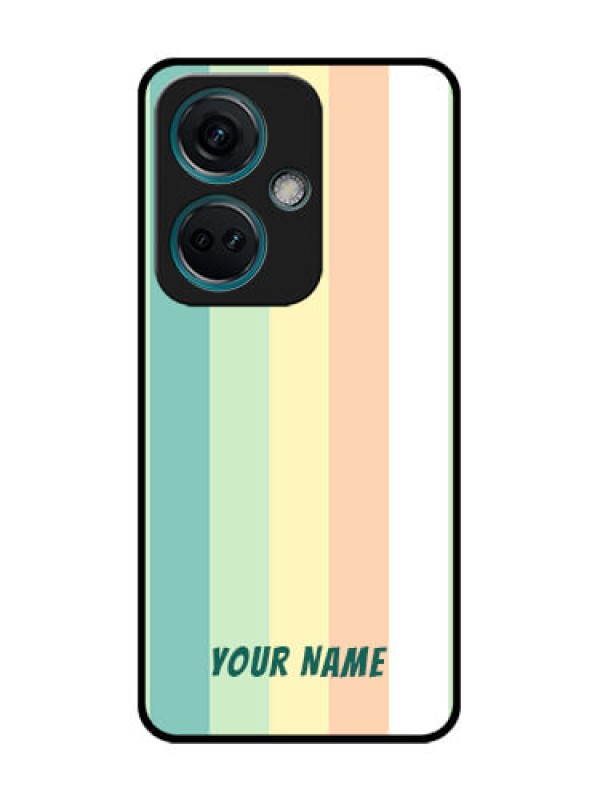 Custom Nord CE 3 5G Custom Metal Phone Case - Multi - Colour Stripes Design