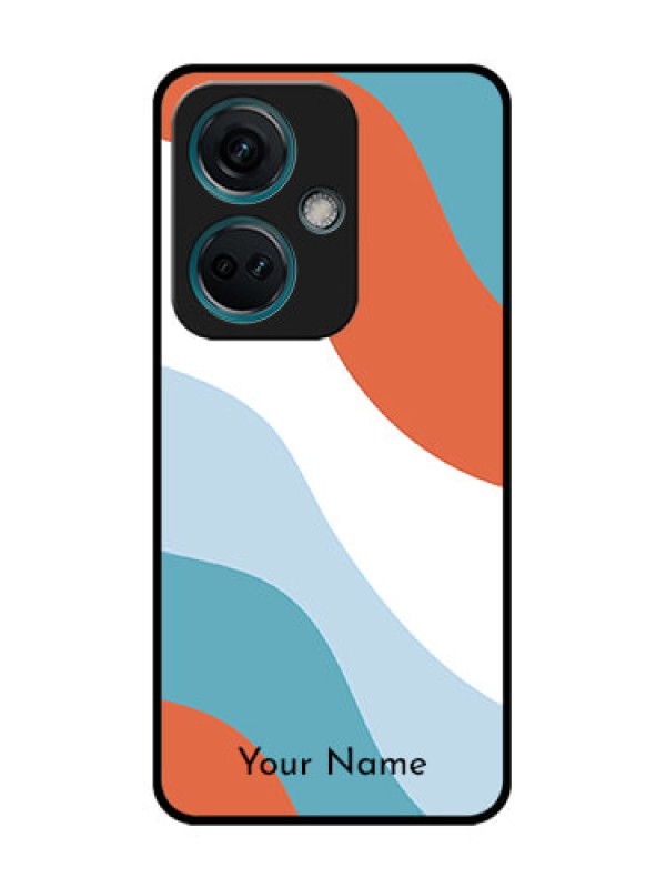 Custom Nord CE 3 5G Custom Metal Phone Case - Coloured Waves Design