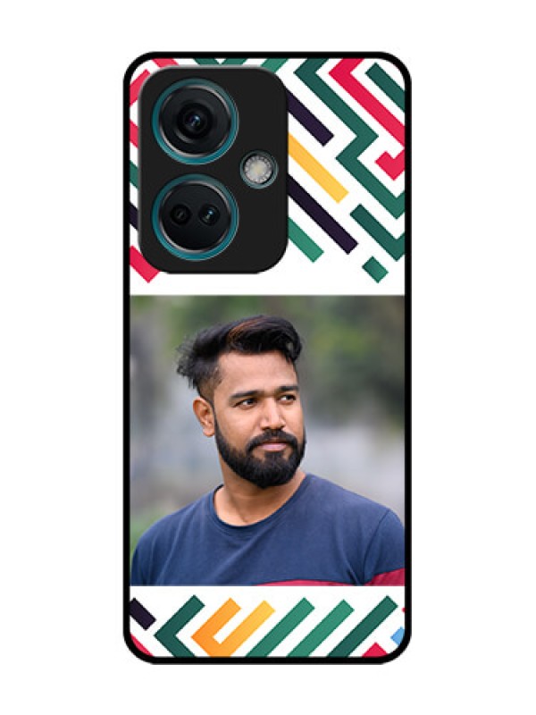 Custom Nord CE 3 5G Custom Metal Phone Case - Colorful Maze Pattern Design