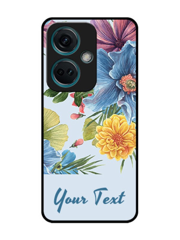 Custom Nord CE 3 5G Custom Metal Phone Case - Stunning Watercolored Flowers Painting Design