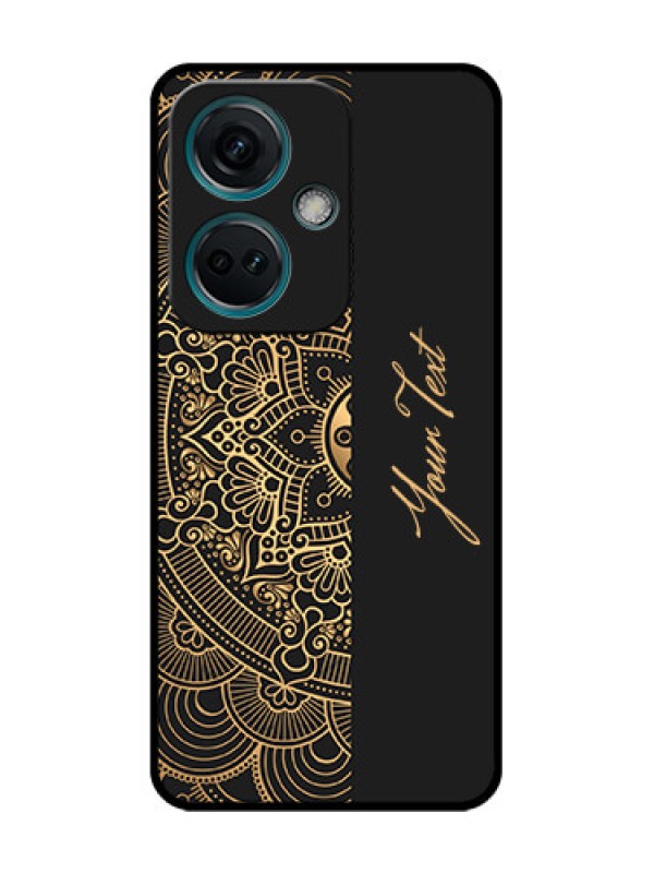 Custom Nord CE 3 5G Custom Metal Phone Case - Mandala Art With Custom Text Design