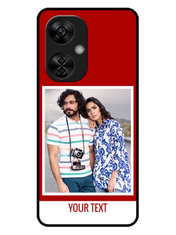 Custom OnePlus Nord CE 3 Lite 5G Custom Metal Phone CaseRed Color Design