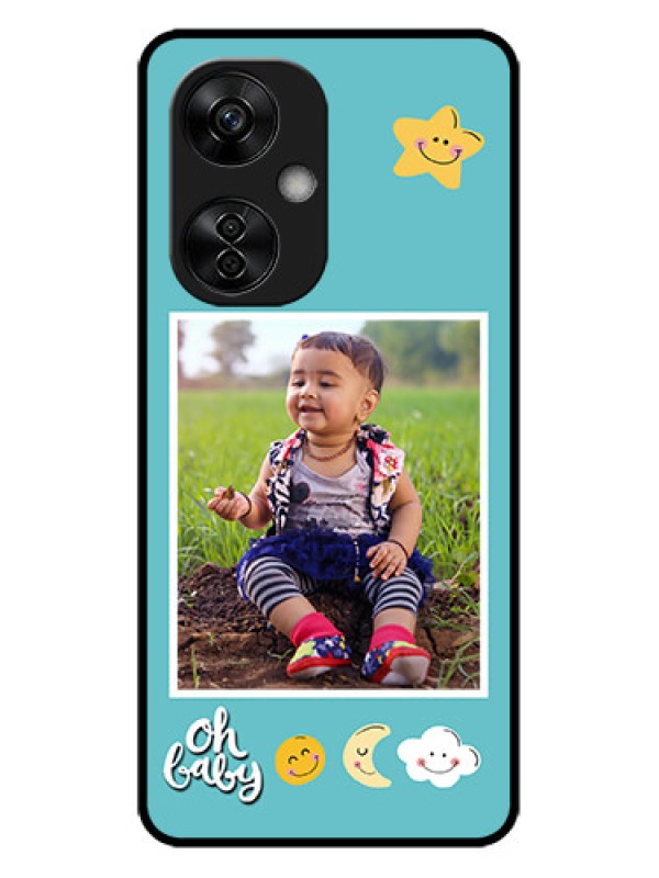 Custom OnePlus Nord CE 3 Lite 5G Custom Metal Phone CaseSmiley Kids Stars Design