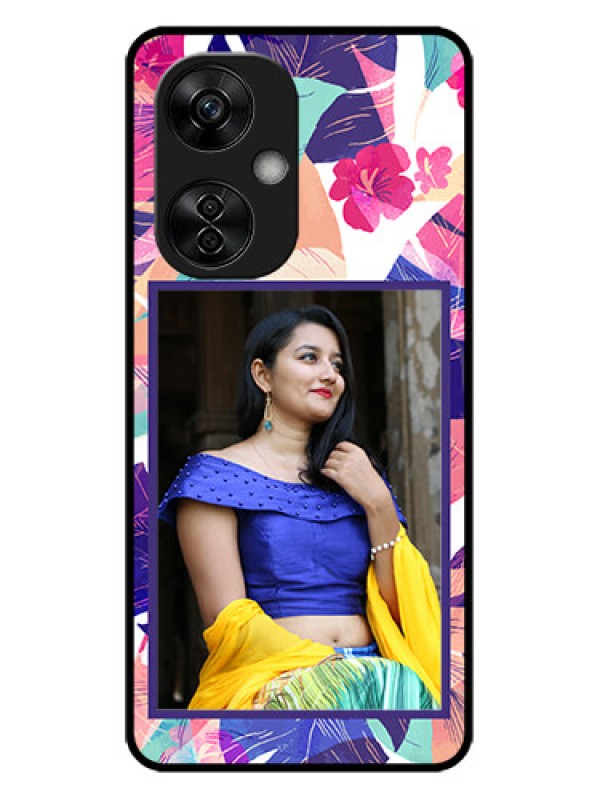 Custom OnePlus Nord CE 3 Lite 5G Custom Metal Phone CaseAbstract Floral Design