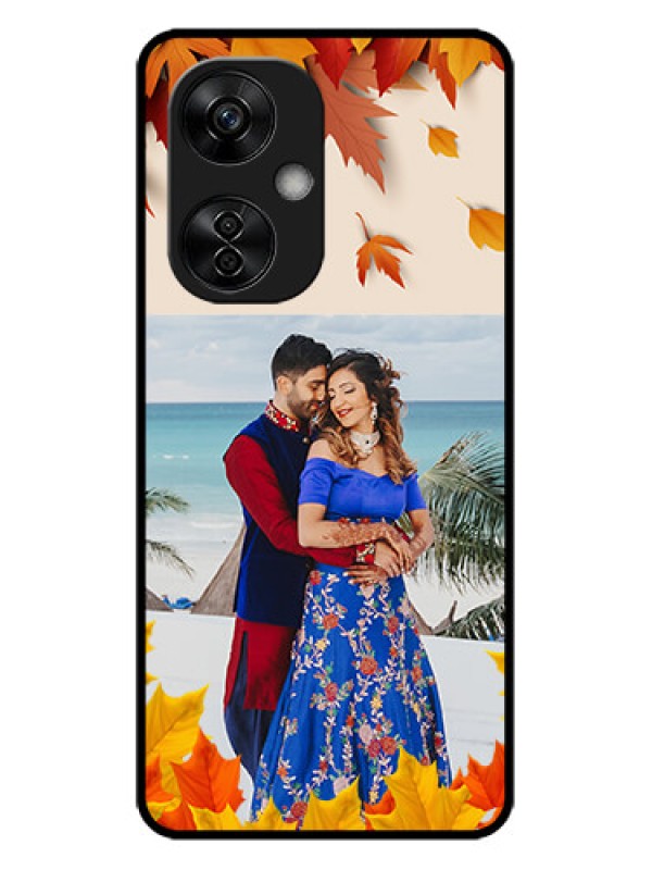 Custom OnePlus Nord CE 3 Lite 5G Custom Metal Phone CaseAutumn Maple Leaves Design