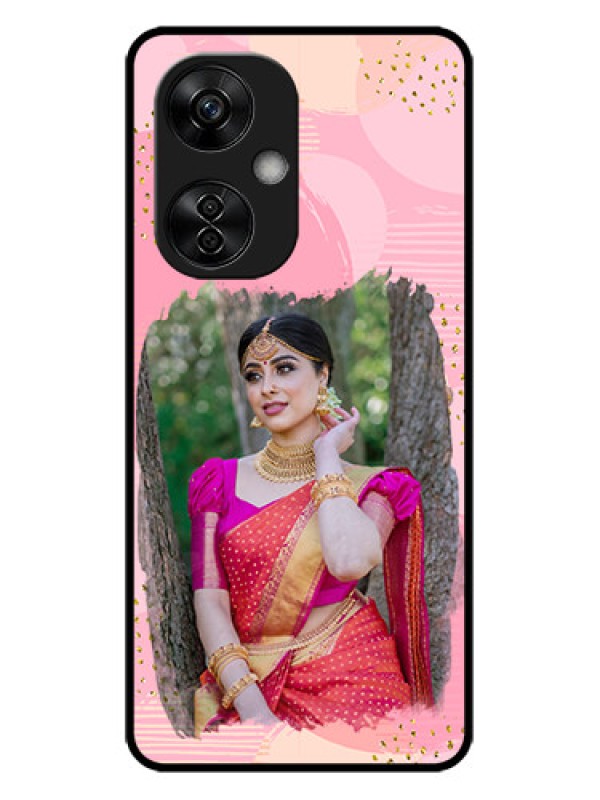 Custom OnePlus Nord CE 3 Lite 5G Custom Metal Phone CaseGold Glitter Splash Design