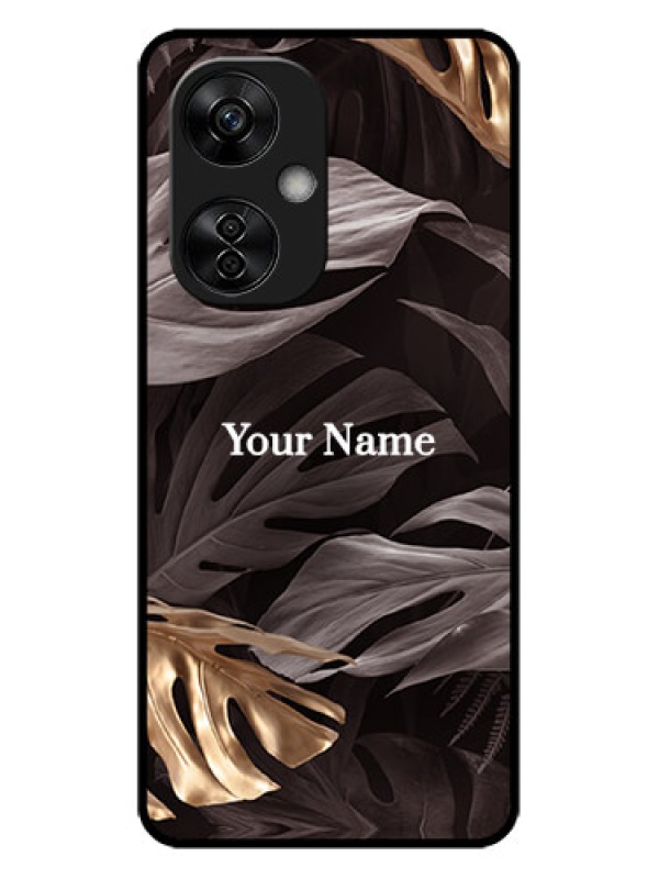 Custom OnePlus Nord CE 3 Lite 5G Custom Metal Phone CaseWild Leaves Digital Paint Design