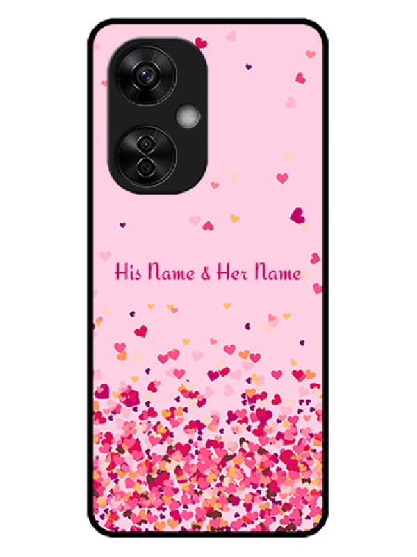 Custom OnePlus Nord CE 3 Lite 5G Custom Metal Phone CaseFloating Hearts Design