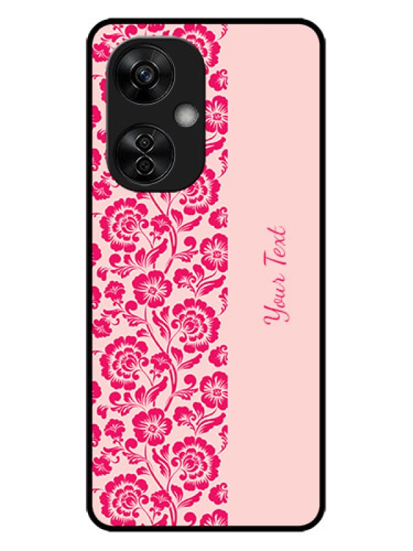 Custom OnePlus Nord CE 3 Lite 5G Custom Metal Phone CaseAttractive Floral Pattern Design