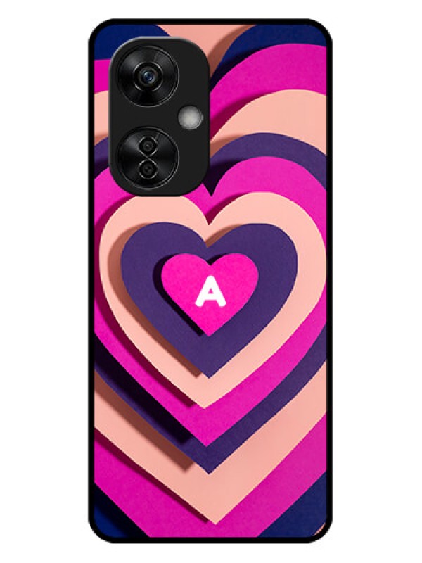 Custom OnePlus Nord CE 3 Lite 5G Custom Metal Phone CaseCute Heart Pattern Design