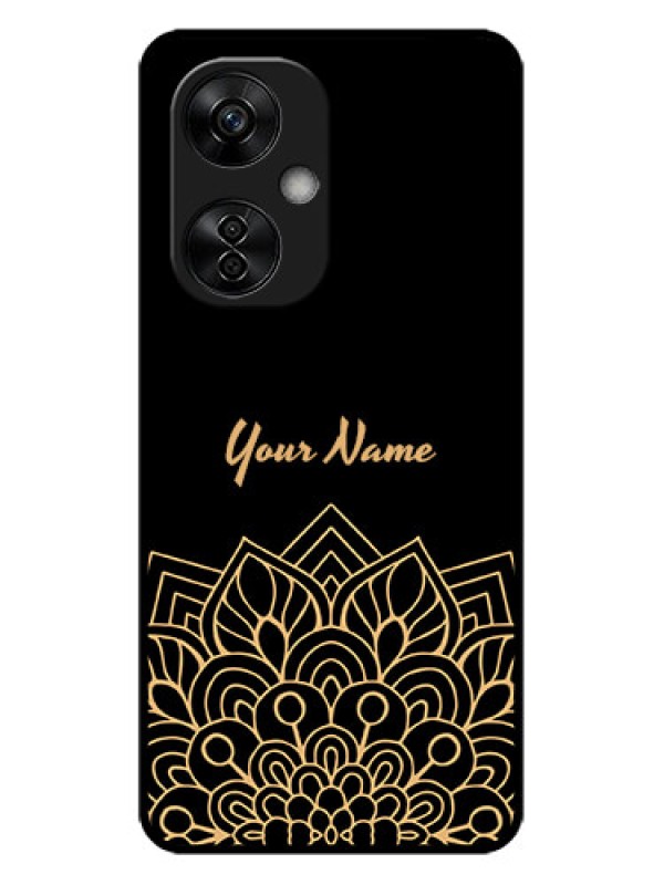 Custom OnePlus Nord CE 3 Lite 5G Custom Metal Phone CaseGolden Mandala Design