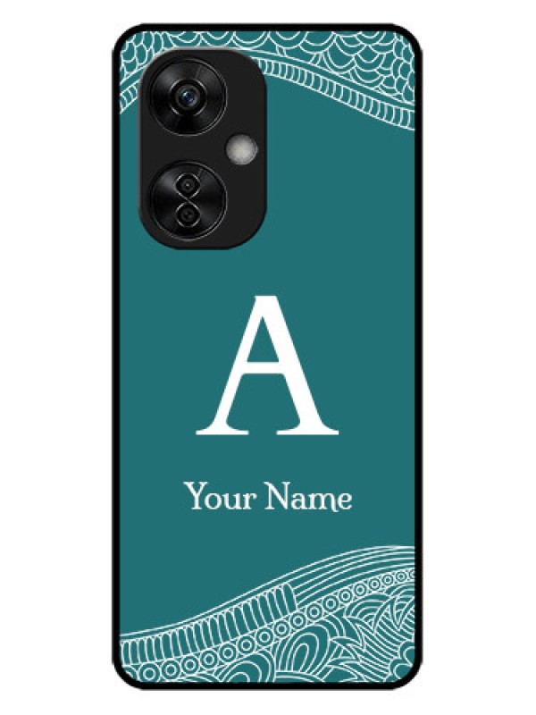Custom OnePlus Nord CE 3 Lite 5G Custom Metal Phone CaseLine Art Pattern With Custom Name Design