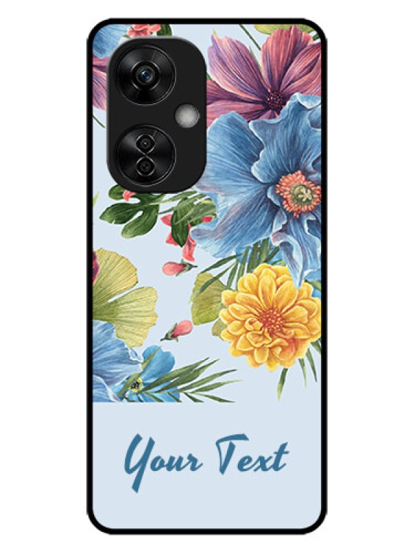 Custom OnePlus Nord CE 3 Lite 5G Custom Metal Phone CaseStunning Watercolored Flowers Painting Design