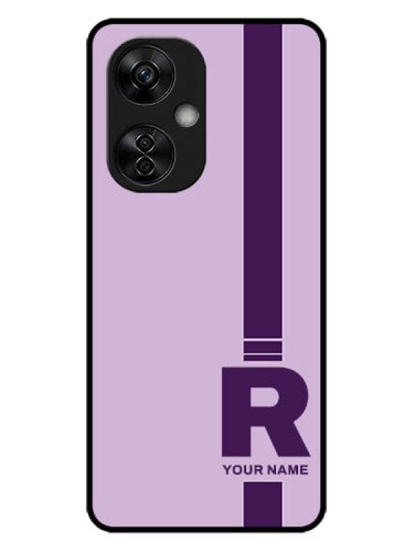 Custom OnePlus Nord CE 3 Lite 5G Custom Metal Phone CaseSimple Dual Tone Stripe With Name Design