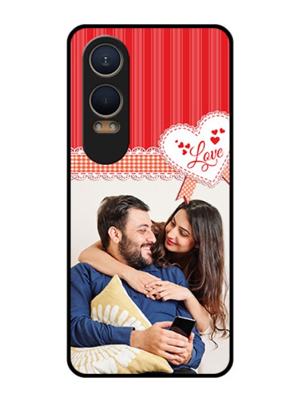 Custom OnePlus Nord Ce 4 Lite 5G Custom Metal Phone CaseRed Love Pattern Design