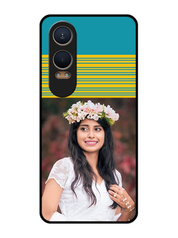 Custom OnePlus Nord Ce 4 Lite 5G Custom Metal Phone CaseYellow and Blue Design