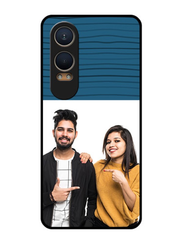Custom OnePlus Nord Ce 4 Lite 5G Custom Metal Phone CaseBlue Pattern Cover Design