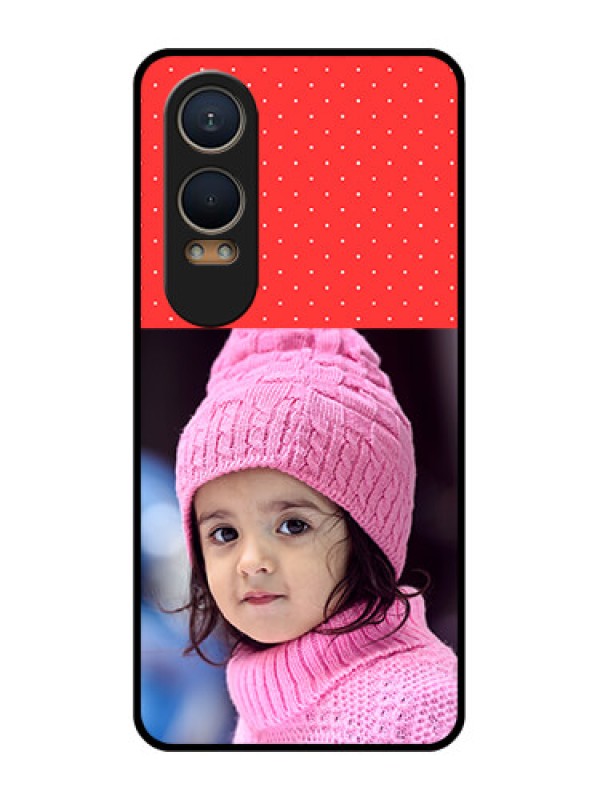 Custom OnePlus Nord Ce 4 Lite 5G Custom Metal Phone CaseRed Pattern Design