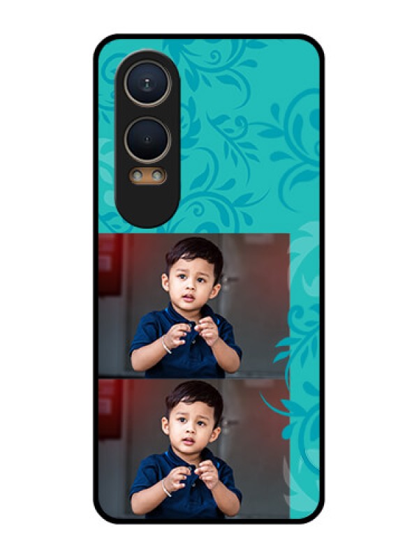 Custom OnePlus Nord Ce 4 Lite 5G Custom Metal Phone CaseWith Photo And Green Floral Design