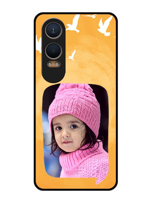 Custom OnePlus Nord Ce 4 Lite 5G Custom Metal Phone CaseWater Color Design With Bird Icons