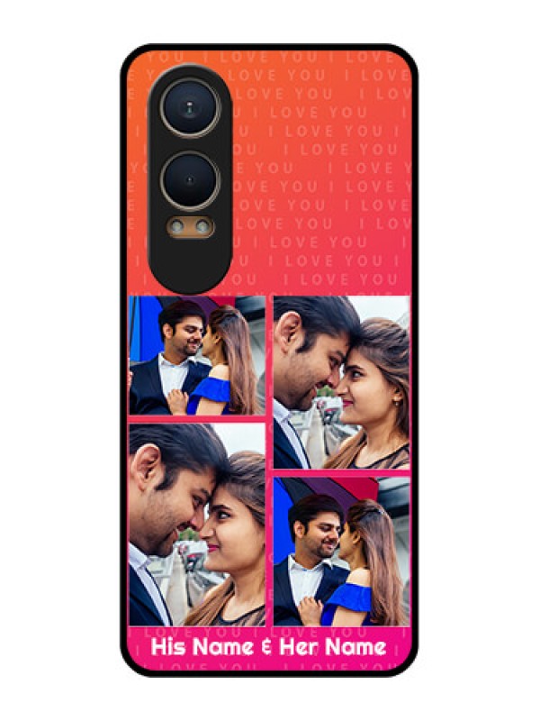 Custom OnePlus Nord Ce 4 Lite 5G Custom Metal Phone CaseI Love You Pink Design