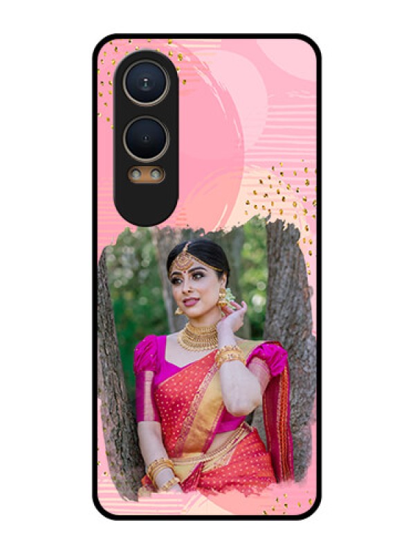 Custom OnePlus Nord Ce 4 Lite 5G Custom Metal Phone CaseGold Glitter Splash Design