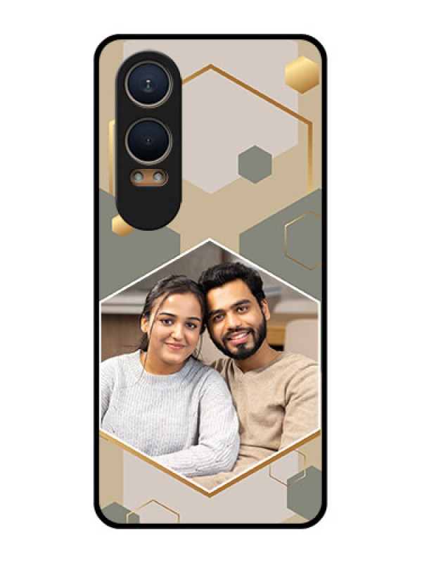 Custom OnePlus Nord Ce 4 Lite 5G Custom Metal Phone CaseStylish Hexagon Pattern Design