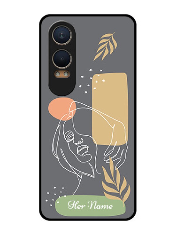 Custom OnePlus Nord Ce 4 Lite 5G Custom Metal Phone CaseGazing Woman Line Art Design
