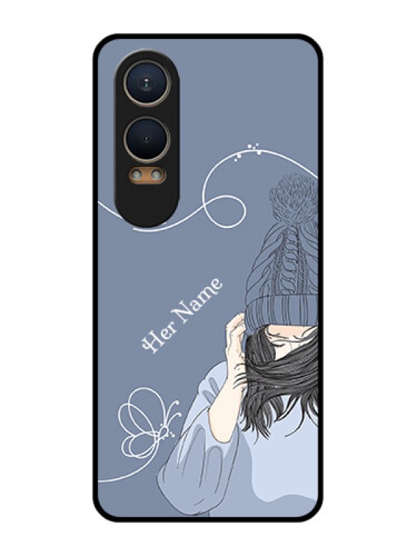 Custom OnePlus Nord Ce 4 Lite 5G Custom Metal Phone CaseGirl In Winter Outfit Design
