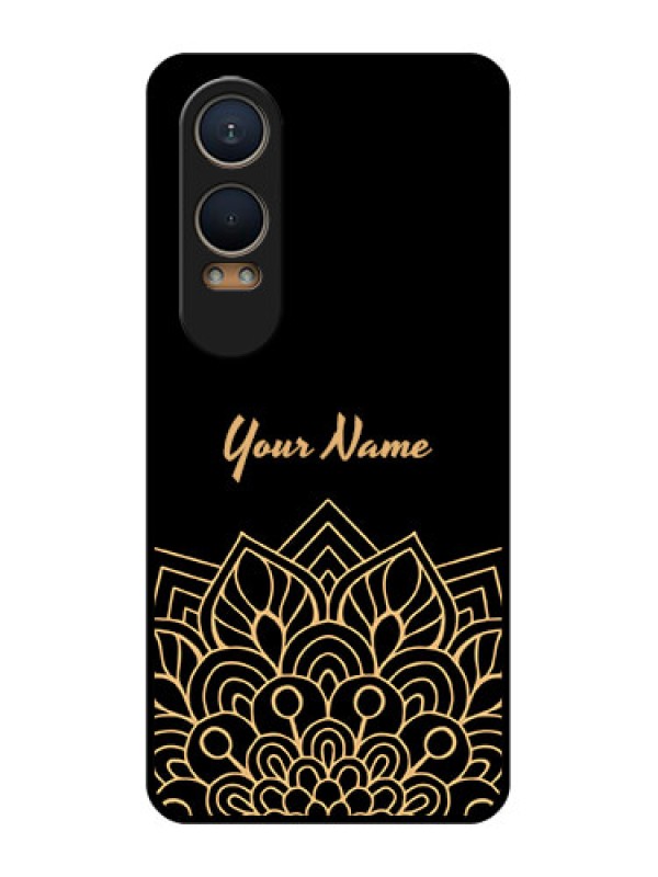 Custom OnePlus Nord Ce 4 Lite 5G Custom Metal Phone CaseGolden Mandala Design