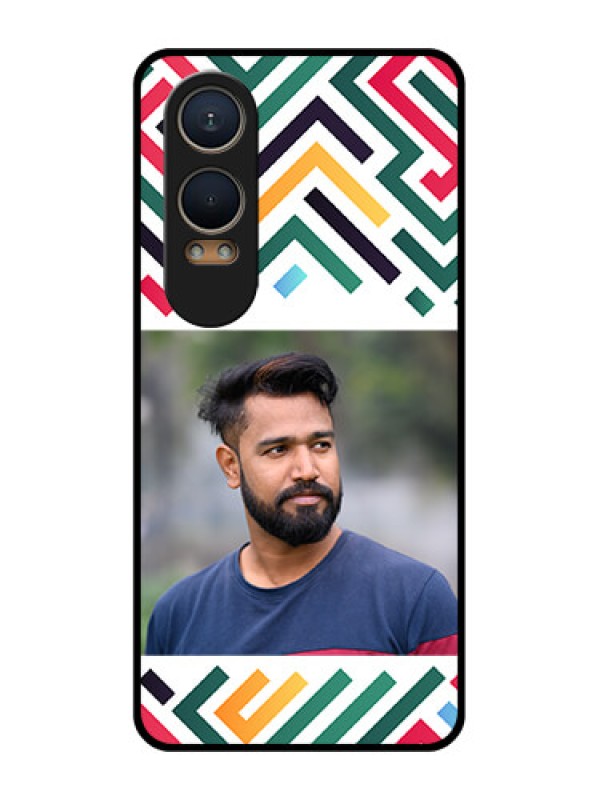 Custom OnePlus Nord Ce 4 Lite 5G Custom Metal Phone CaseColorful Maze Pattern Design